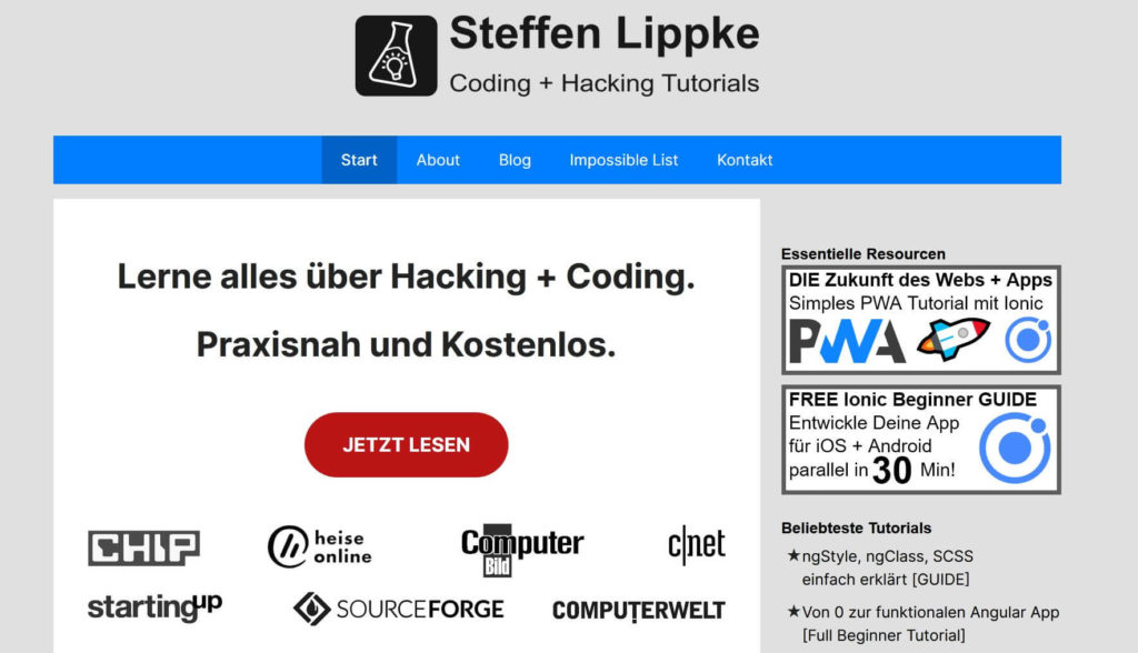 Webseiten entwickeln - Hacken lernen GUIDE Steffen Lippke