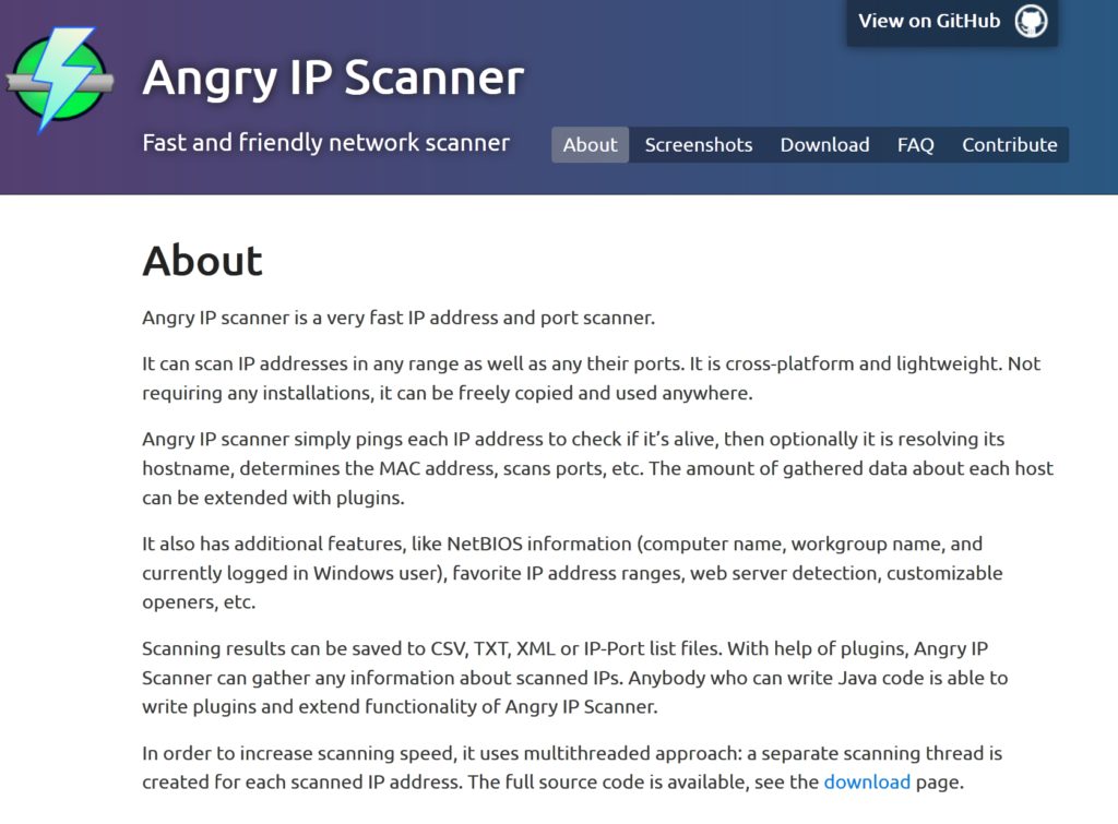 Angry IP Scanner- Download TOP 25 für Ethical Hacking Steffen Lippke.