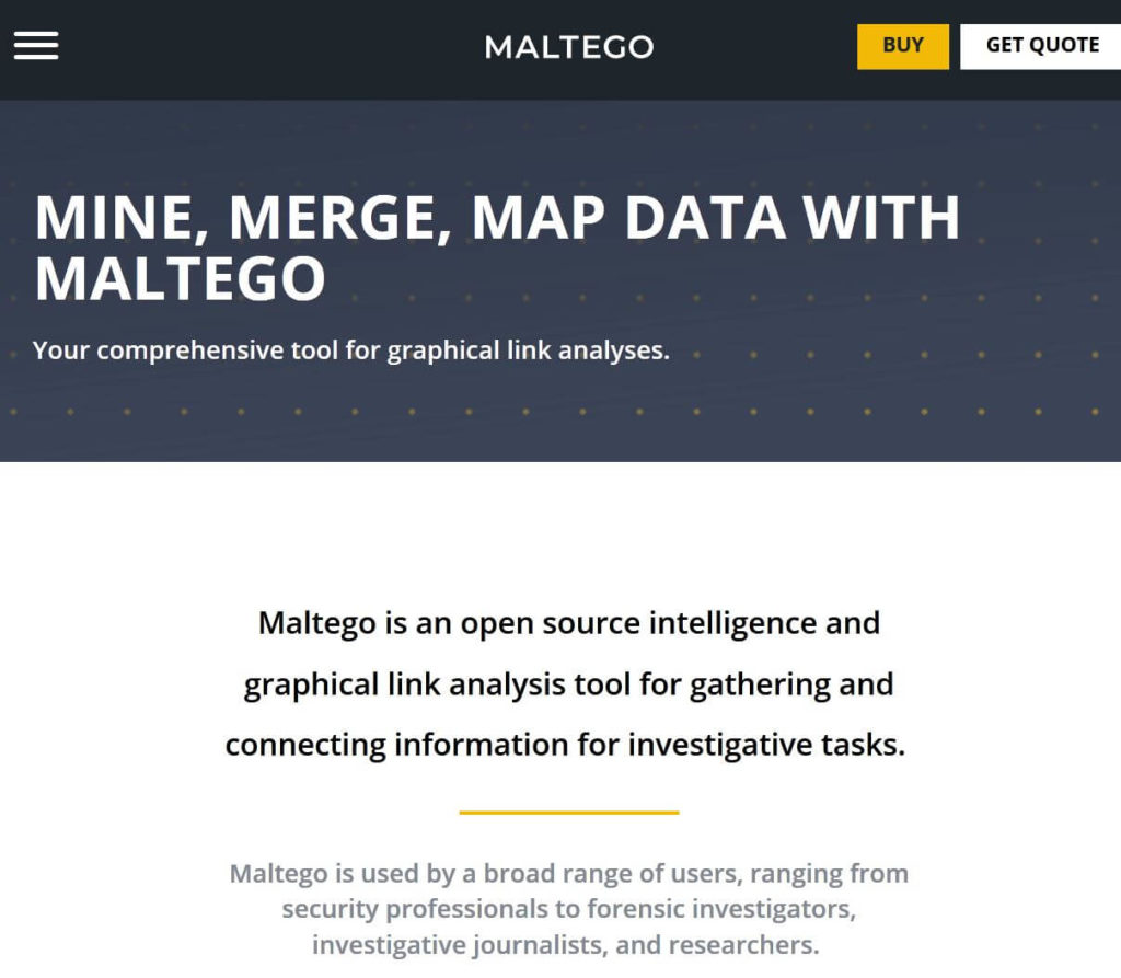 Maltego-  Download TOP 25 für Ethical Hacking Steffen Lippke.