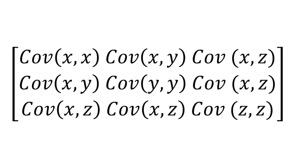 Kovarainz Matrix mit 3 Werten - Principal Component Analysis Hautpkomponentenanalyse Steffen Lippke einfach erklärt