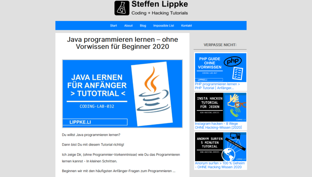 08 Anleitungen zum Lernen -  Steffen Lippke Coding Lab