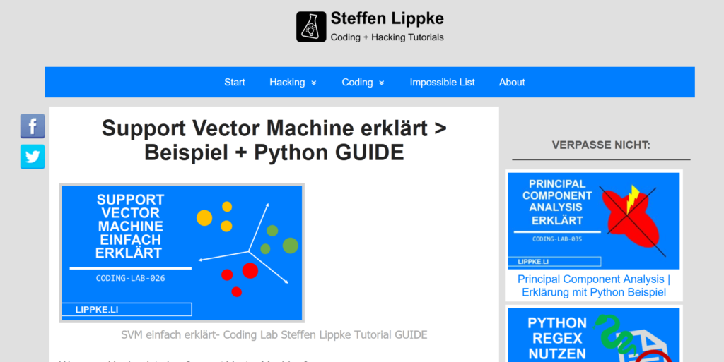 02 Support Vector Machine- KI IT Sicherheit+ Hacking Series Steffen Lippke
